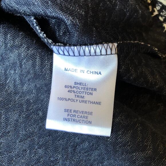 Tyler Boe EUC Women's Black Geo Print Mock Neck Dress Faux Leather Accents S - Picture 6 of 7